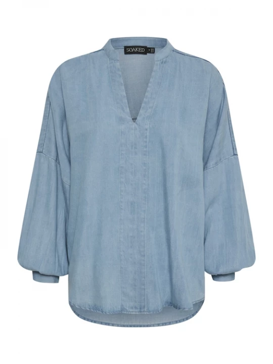 Foto van product SOAKED IN LUXURY Blouse 'Friday' smoky blue