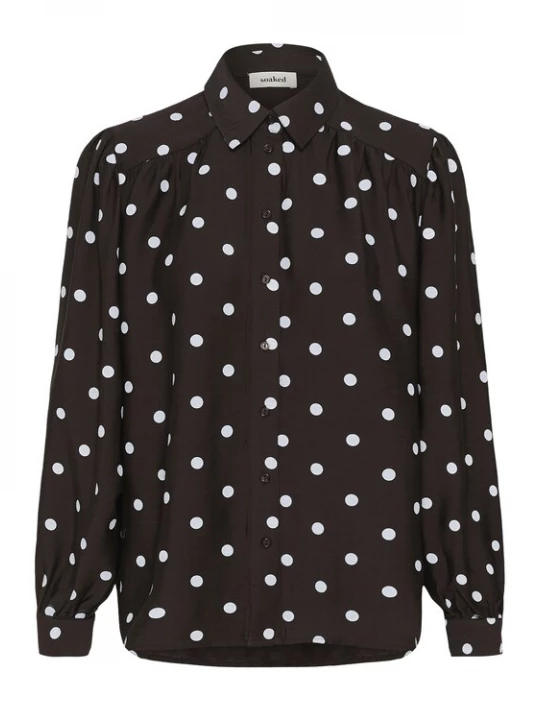 Foto van product SOAKED IN LUXURY Blouse 'Idola Ebba' mokka / wit