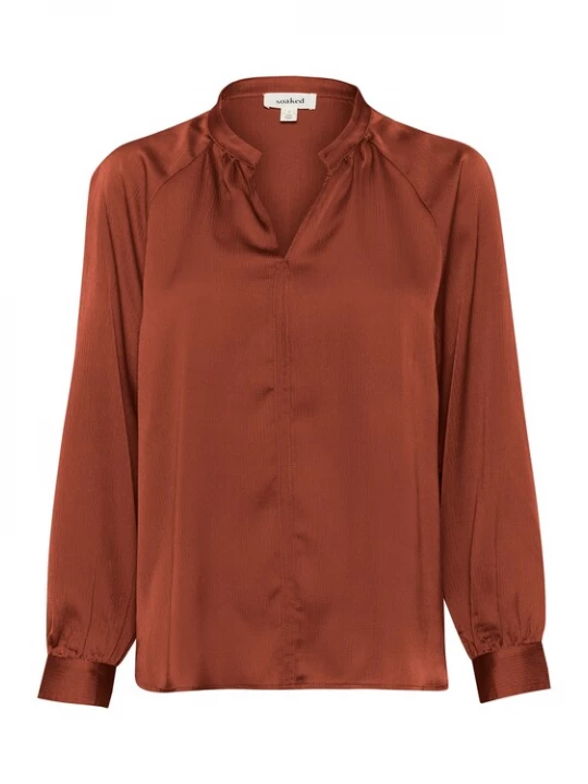 Foto van product SOAKED IN LUXURY Blouse 'Ioana' roestbruin