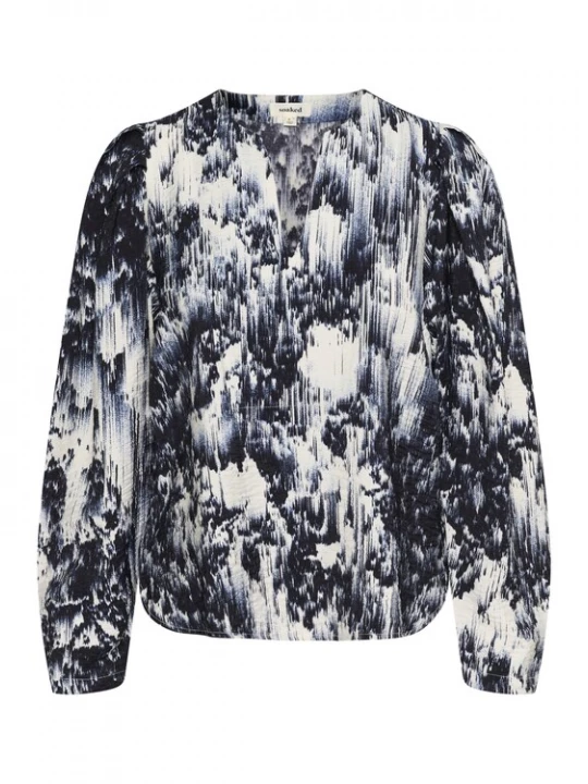 Foto van product SOAKED IN LUXURY Blouse 'Jazzlyn' blauw / navy / wit