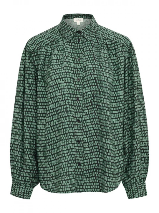 Foto van product SOAKED IN LUXURY Blouse 'Makena Ebba' smaragd / zwart