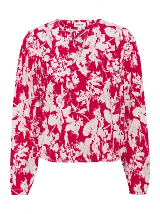 Foto van product SOAKED IN LUXURY Blouse 'Oline' rood / wit