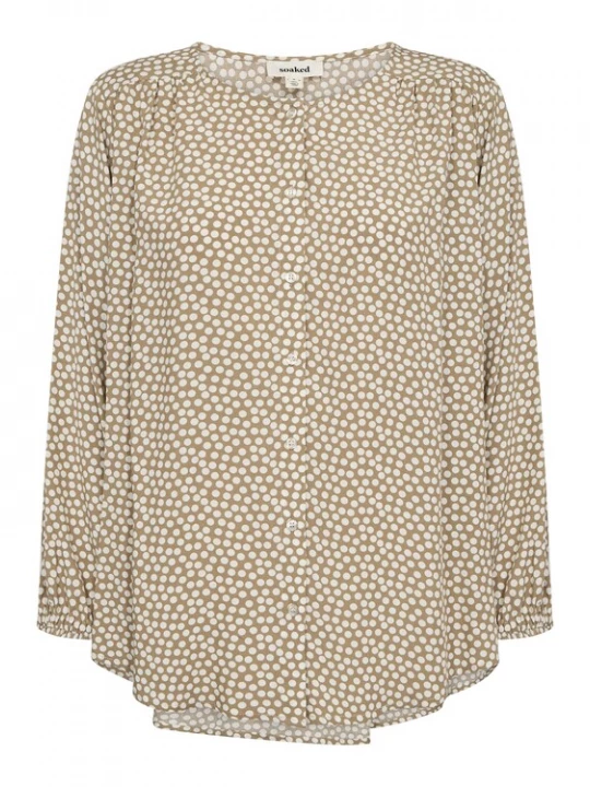 Foto van product SOAKED IN LUXURY Blouse 'SLArjana Leodora' kaki / wit