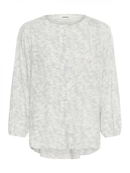 Foto van product SOAKED IN LUXURY Blouse 'SLArjana Leodora' smoky blue / wit