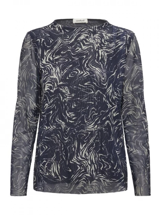 Foto van product SOAKED IN LUXURY Blouse 'SLAvetta' navy / natuurwit