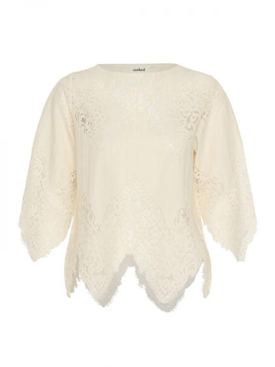 Foto van product SOAKED IN LUXURY Blouse 'SLBriar' eierschaal