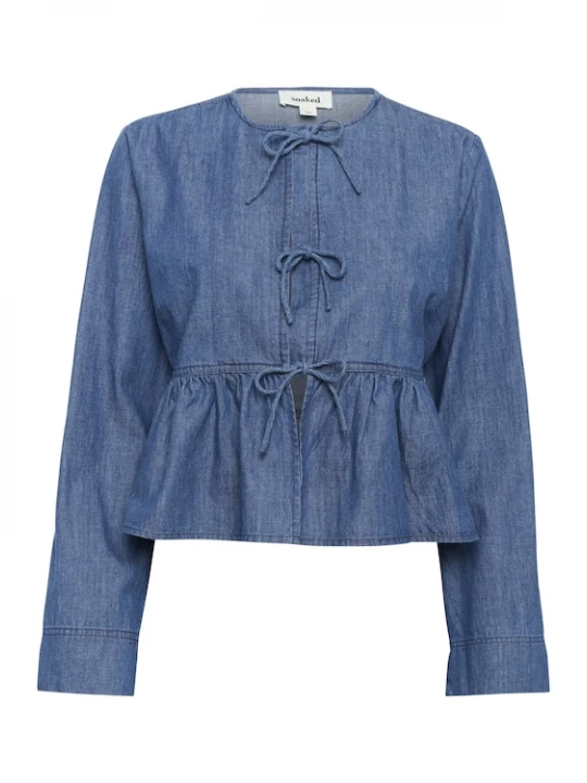 Foto van product SOAKED IN LUXURY Blouse 'SLChamy' blauw denim