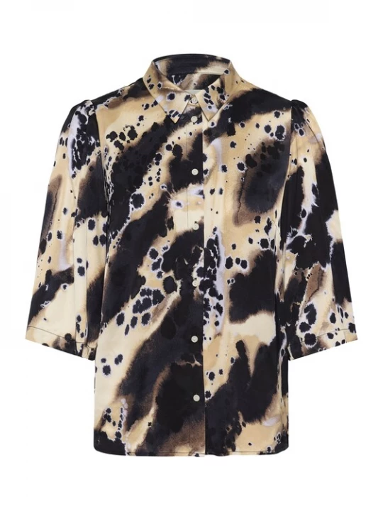 Foto van product SOAKED IN LUXURY Blouse 'SLClero' beige / bruin / geel / zwart