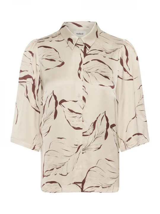 Foto van product SOAKED IN LUXURY Blouse 'SLClero' crème / bruin