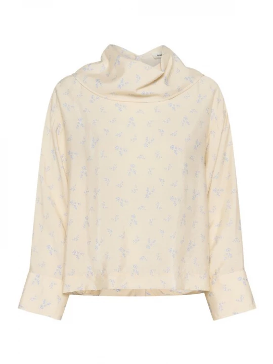 Foto van product SOAKED IN LUXURY Blouse 'SLEneya' beige / blauw / lila / wit