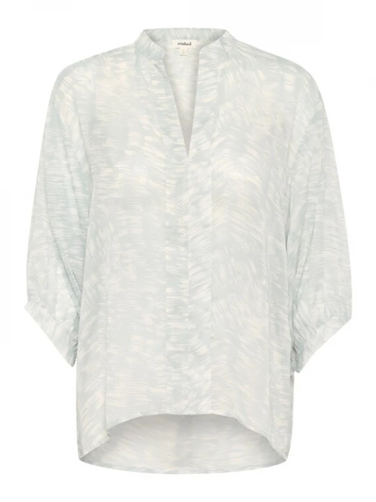 Foto van product SOAKED IN LUXURY Blouse 'SLMarta Amily' lichtblauw / wit
