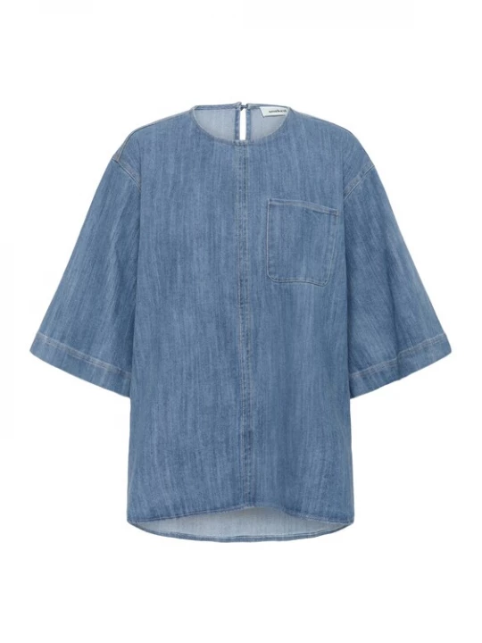 Foto van product SOAKED IN LUXURY Blouse 'SLNinnie Amilea' blauw denim
