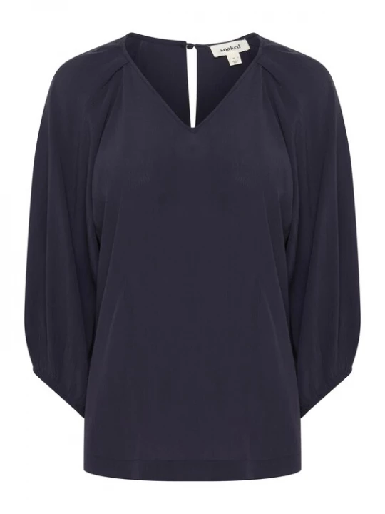 Foto van product SOAKED IN LUXURY Blouse 'Valize' donkerblauw
