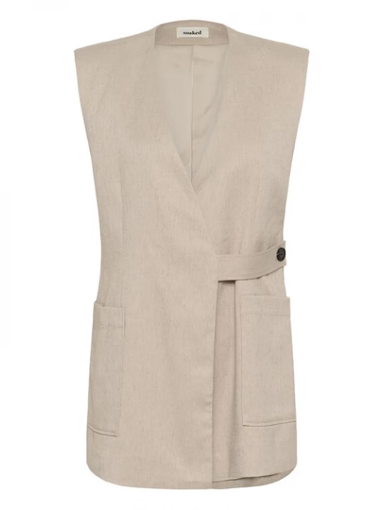 Foto van product SOAKED IN LUXURY Bodywarmer donkerbeige