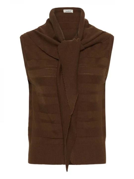 Foto van product SOAKED IN LUXURY Bodywarmer 'SLSpina' donkerbruin