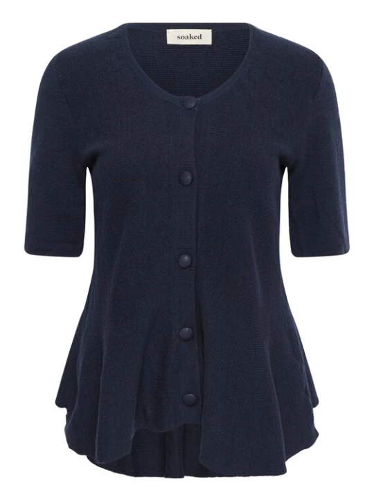 Foto van product SOAKED IN LUXURY Gebreid vest nachtblauw