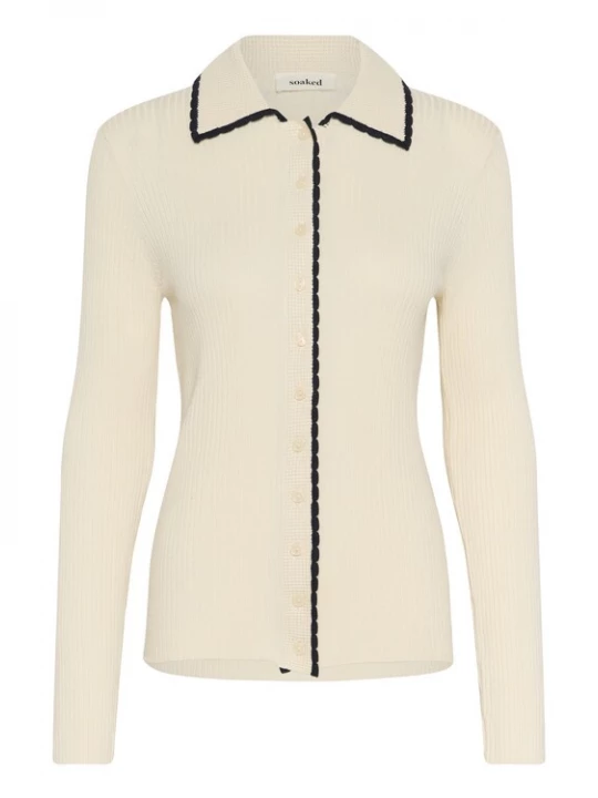 Foto van product SOAKED IN LUXURY Gebreid vest 'SLLysandra' lichtbeige / zwart