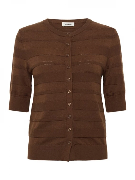 Foto van product SOAKED IN LUXURY Gebreid vest 'SLSpina' bruin
