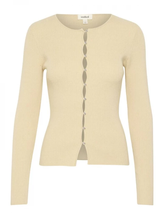 Foto van product SOAKED IN LUXURY Gebreid vest 'Spina' sand