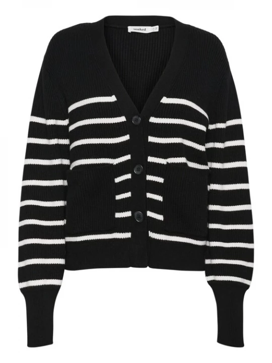 Foto van product SOAKED IN LUXURY Gebreid vest zwart / wit