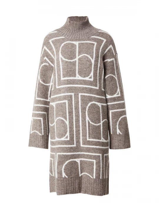 Foto van product SOAKED IN LUXURY Gebreide jurk 'Hedaya' bruin / wit