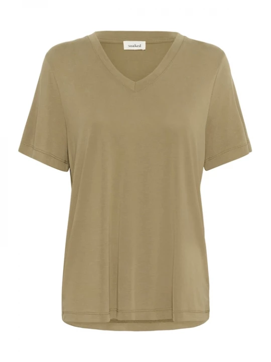 Foto van product SOAKED IN LUXURY Shirt 'Columbine' donkerbeige