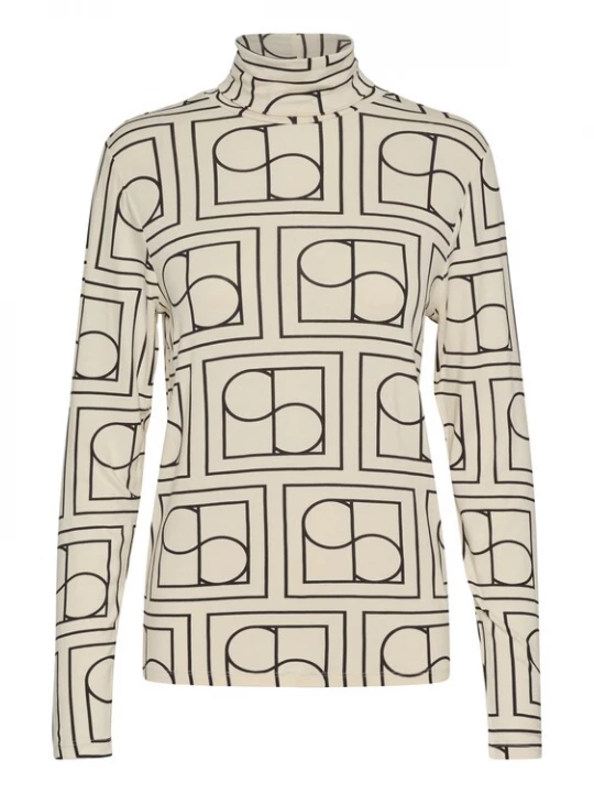 Foto van product SOAKED IN LUXURY Shirt 'Hanadi' beige / zwart