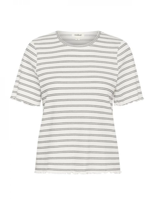 Foto van product SOAKED IN LUXURY Shirt 'SLEleanora' grijs / wit