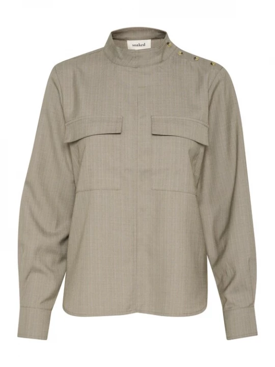 Foto van product SOAKED IN LUXURY Shirt 'Vivica' grijs gemêleerd