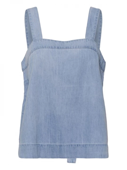 Foto van product SOAKED IN LUXURY Top blauw denim