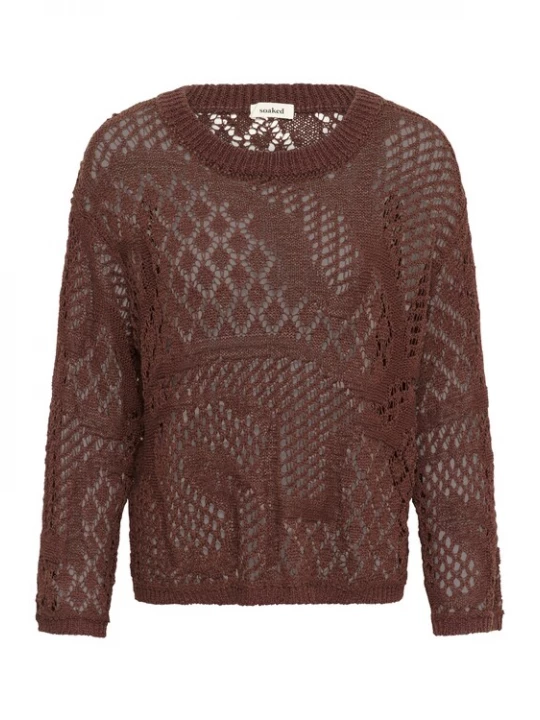 Foto van product SOAKED IN LUXURY Trui 'SLBarb' bruin