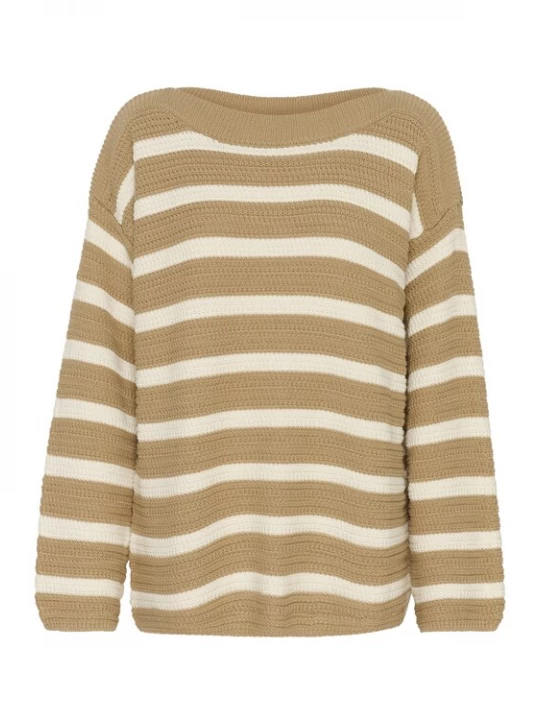 Foto van product SOAKED IN LUXURY Trui 'SLSusanna' chamois / cappuccino