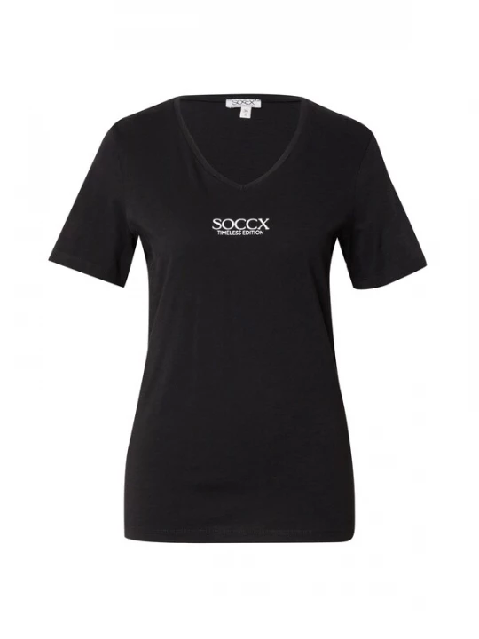 Foto van product Soccx Shirt 'HAP:PY' zwart / wit