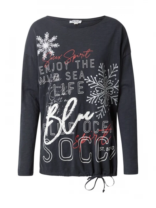 Foto van product Soccx Shirt 'Into The Blue' marine / rood / wit