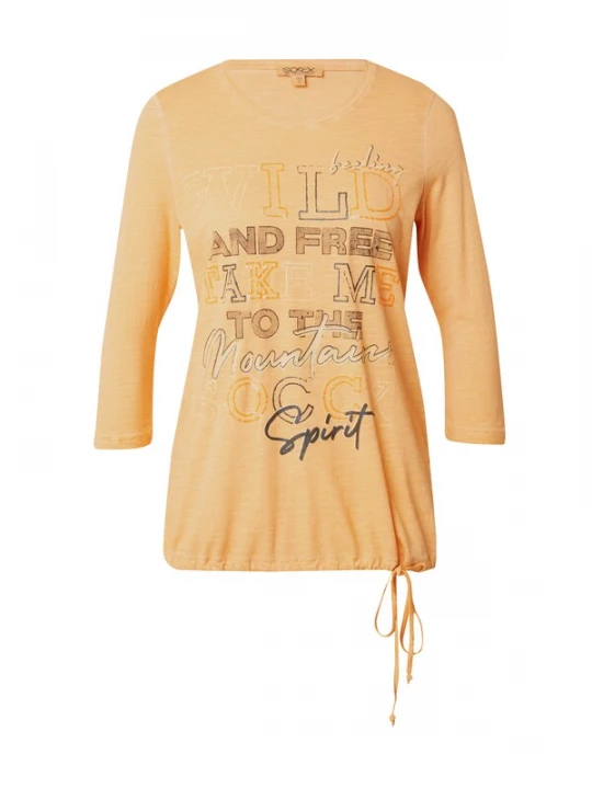 Foto van product Soccx Shirt 'Wanderlust' donkerblauw / oranje / wit