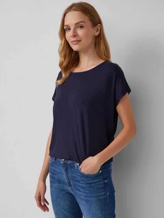 Foto van product Soepel vallend jersey shirt met schouders s.Oliver blauw
