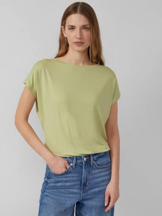 Foto van product Soepel vallend jersey shirt met schouders s.Oliver groen