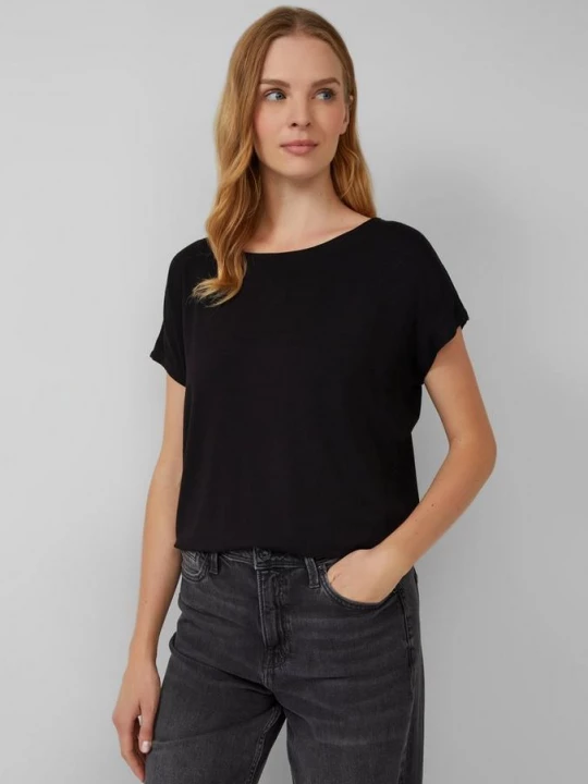 Foto van product Soepel vallend jersey shirt met schouders s.Oliver zwart