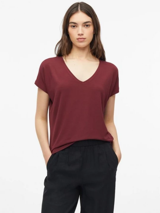 Foto van product Soepel vallend jersey shirt met verlaagde schouders s.Oliver rood