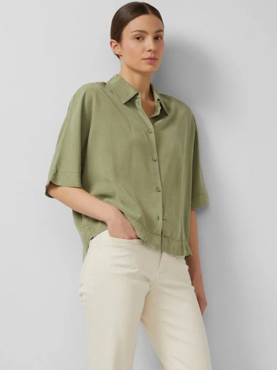 Foto van product Soepel vallende blouse van lyocell s.Oliver olijfgroen