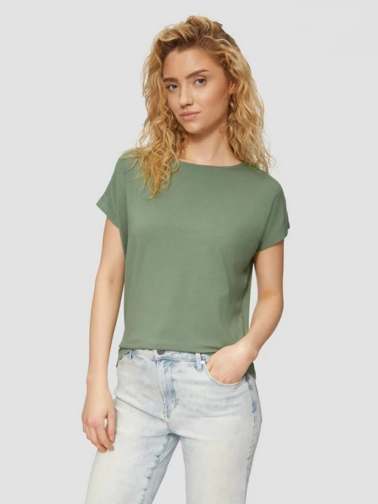 Foto van product Soepel vallende jersey top met hangende schouders s.Oliver groen