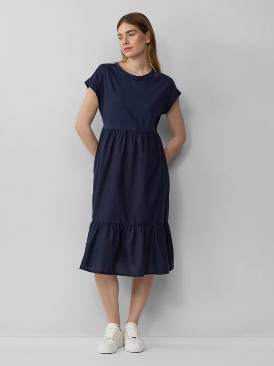 Foto van product Soepel vallende jurk met taps toelopende schouders s.Oliver blauw
