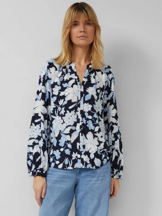 Foto van product Soepel vallende viscose blouse met all-over print s.Oliver