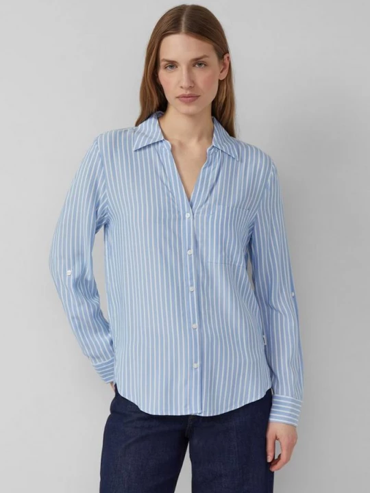 Foto van product Soepel vallende viscose blouse met omslag s.Oliver