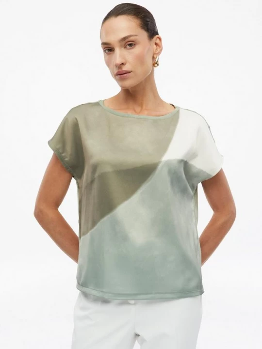 Foto van product Soepelvallend T-shirt van gemengde stoffen s.Oliver