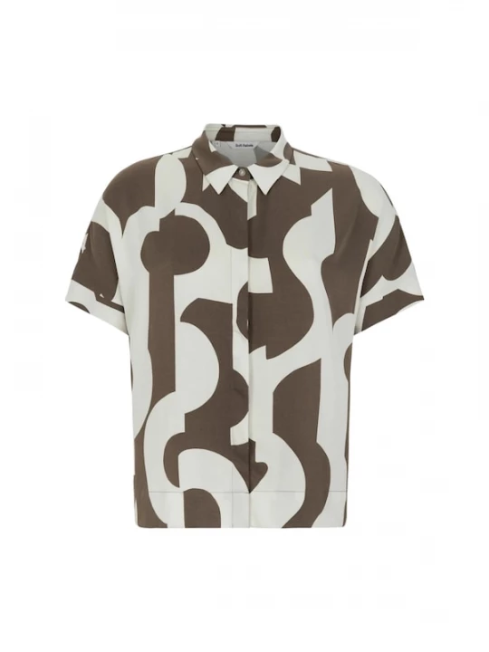 Foto van product Soft Rebels Blouse 'Ginny' bruin / offwhite