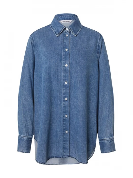 Foto van product Soft Rebels Blouse 'Keira' blauw denim