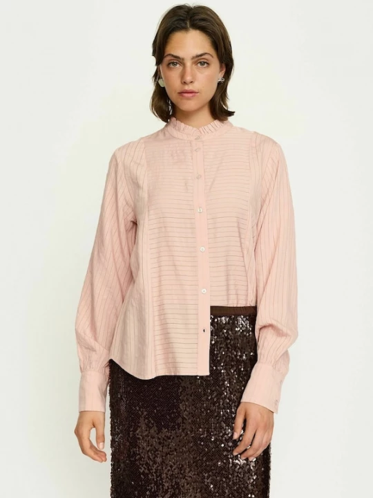 Foto van product Soft Rebels Blouse 'SRJemma' lichtroze / wit