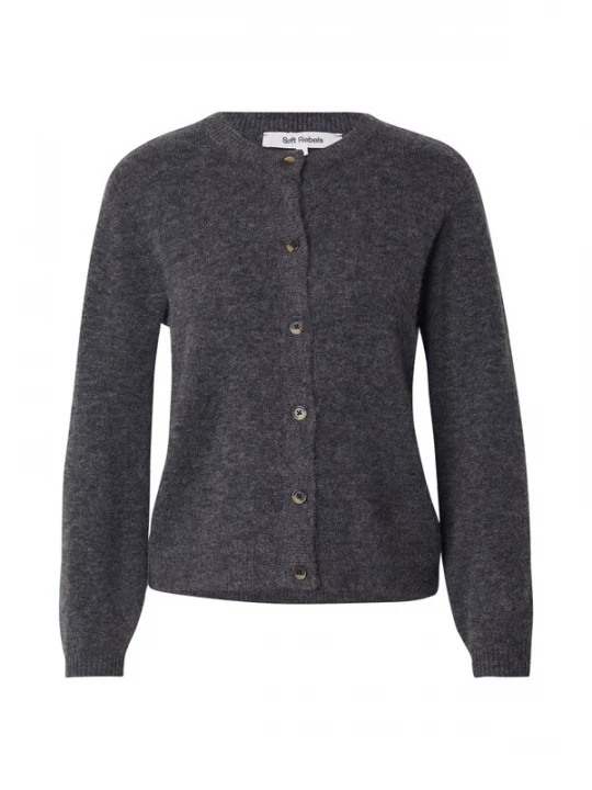 Foto van product Soft Rebels Gebreid vest 'Allison' donkergrijs