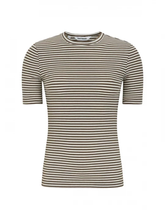 Foto van product Soft Rebels Shirt 'Fenja' beige / donkerbruin